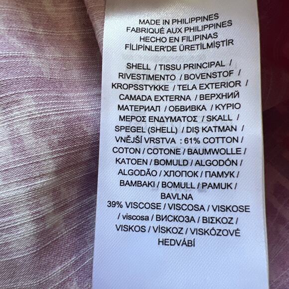 Lauren Ralph Lauren Dress Womens 4 Midi Fuchsia Geo-Print Shantung Tie-Waist - Picture 5 of 12